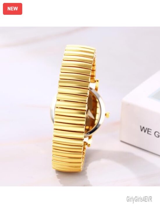 Vintage Floral Elastic Stretch Band Watch - Analog Quartz Casual Ladies